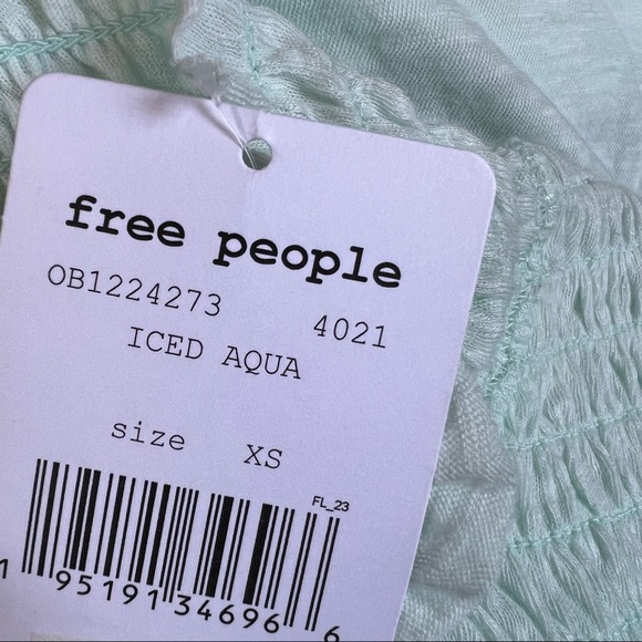 We the Free People Iced Aqua mock neck long sleeve - Picture 4 of 4